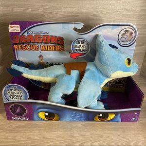 NIB Dragons Rescue Riders Winger Plush w/ action
